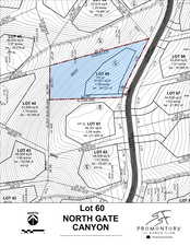 Map showing property parcels