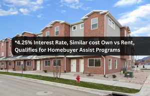 View of front of home with brick siding