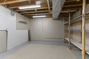 View of unfinished below grade area