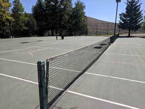 View of tennis court