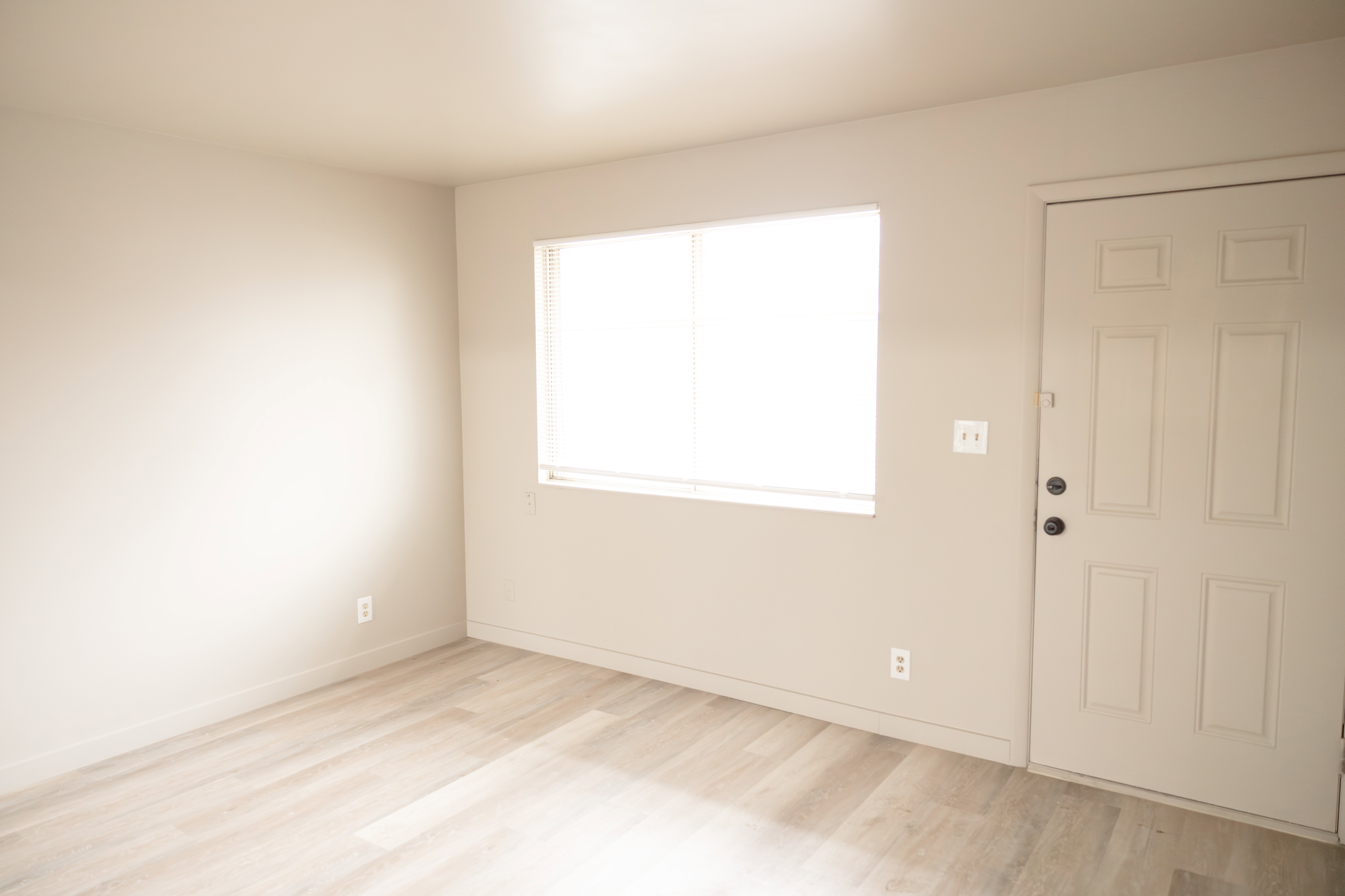 Entrance foyer featuring light wood-style floors