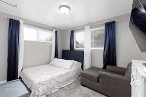 View of carpeted bedroom