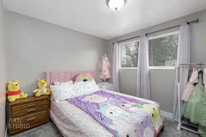 View of carpeted bedroom