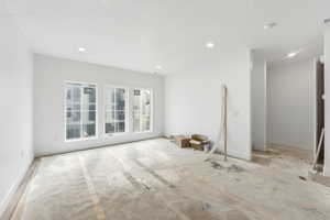 Empty room with baseboards