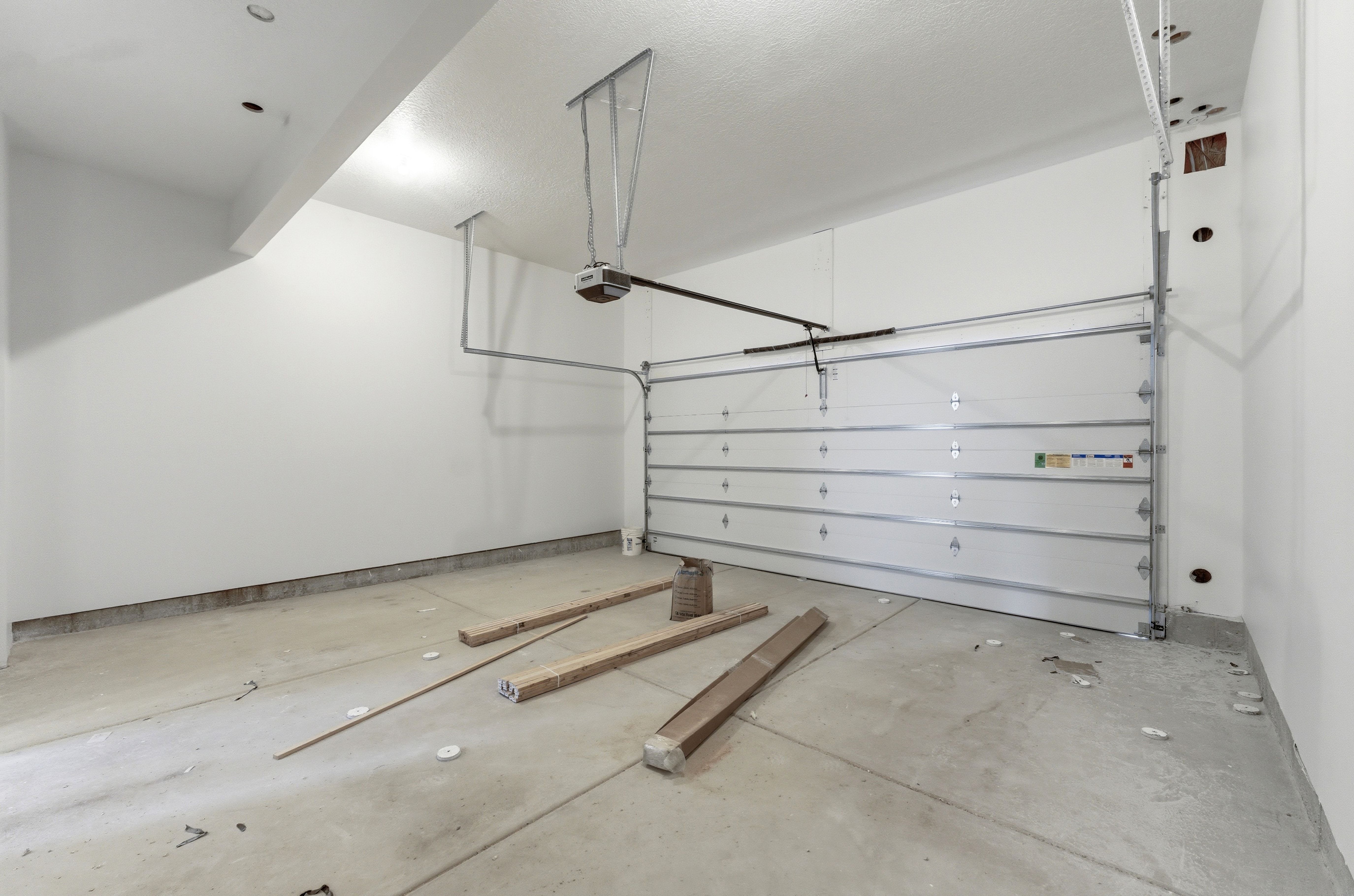 Garage with baseboards