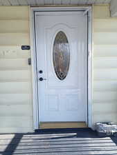 View of exterior entry