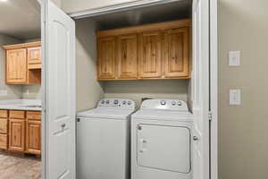 Laundry room - located off of kitchen / garage entry area