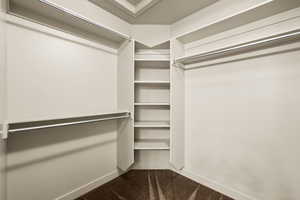 Primary Bedroom Walk in Closet - located off of primary bathroom