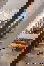 Living area with stairs