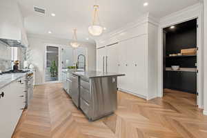 Kitchen with view of butler's pantry