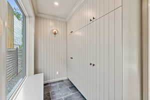 Mudroom with entry