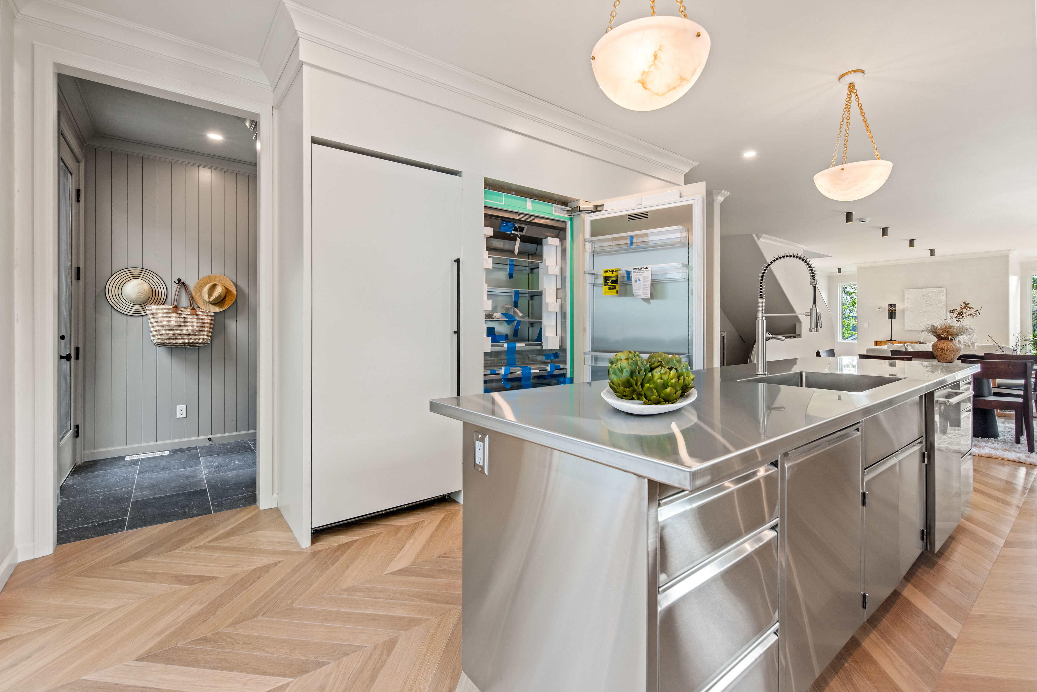 Kitchen with view of Mud Room