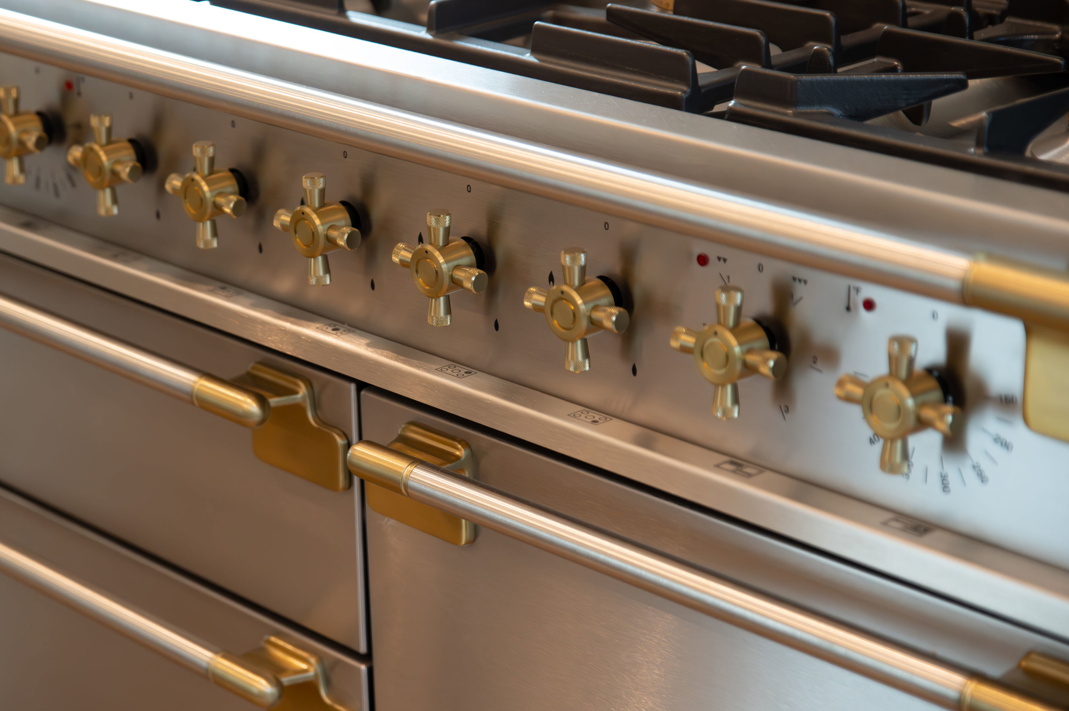Kitchen view of double oven range