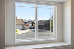 Detailed view of a mountain backdrop