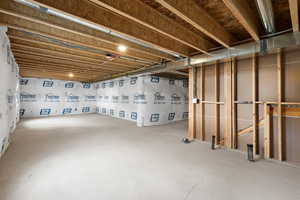 View of unfinished below grade area