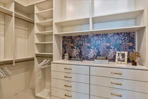 View of spacious closet