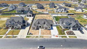 Aerial view of residential area