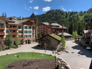 Bird's eye view of a mountain backdrop