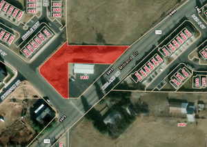 Aerial map of property and surrounding area