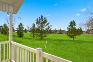 View of golf course from deck