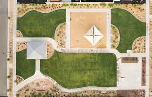 Bird's eye view of playground.
