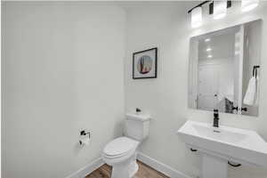 Main floor half bathroom.