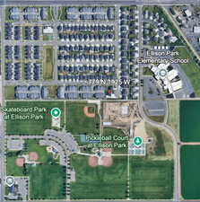 Aerial map of property and surrounding area