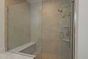 Full bath with a stall shower