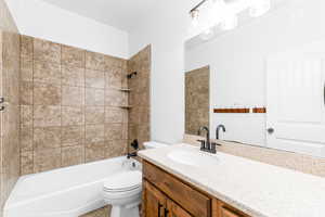 Full bathroom with  shower combination and vanity