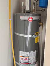 Utility room with water heater