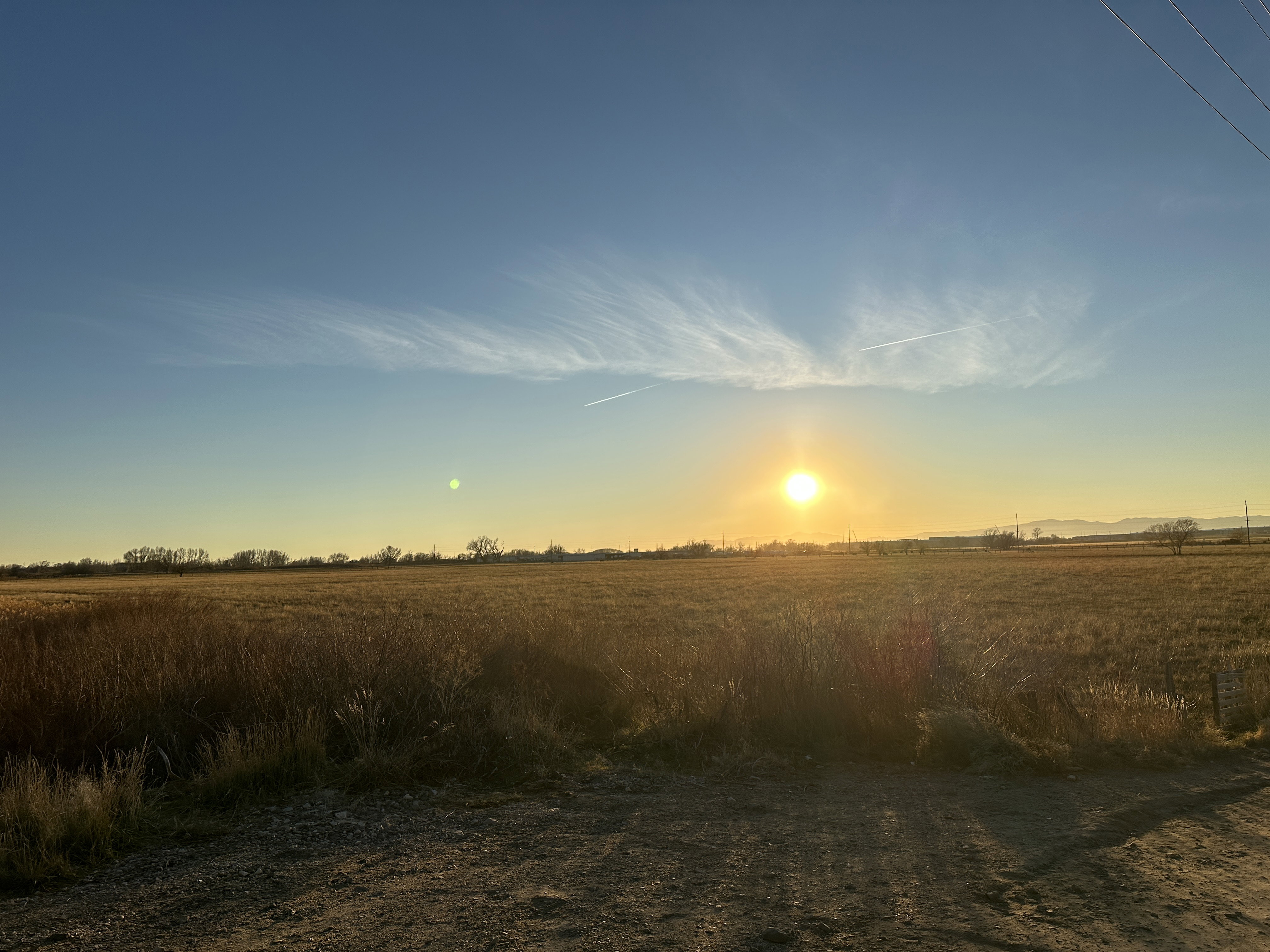 Westward view at dusk