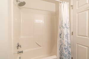 Bathroom with shower / bath combo