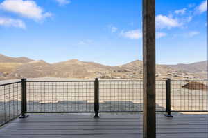 Deck with a mountain view