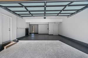 Garage with baseboards