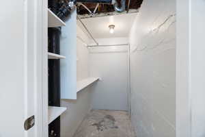 View of walk in closet