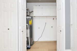 Utility room with water heater