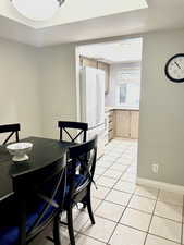 Dining area featuring  tile flooring