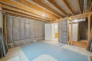 View of unfinished below grade area