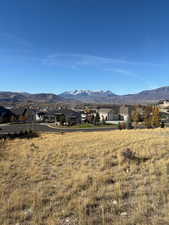 Mountain view with nearby suburban area