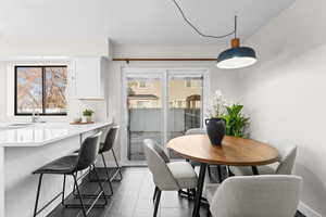 Dining space with plenty of natural light