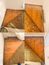 View of hardwood floors condition in bedrooms, hall, and family room.