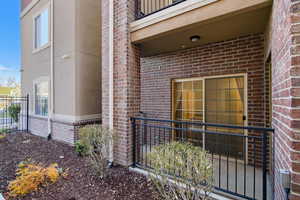 Patio with storage closet