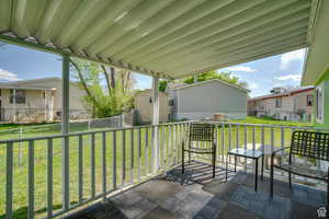 Balcony with a residential view