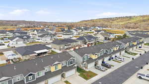 Aerial view of residential area