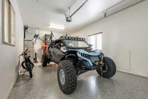 Garage with baseboards