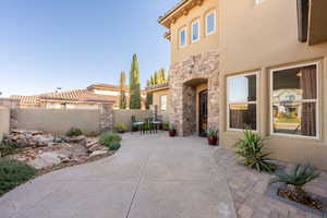 View of patio featuring outdoor dining space