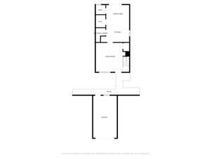 View of floor plan / room layout - main level and garage