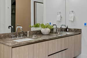 Full bath with double vanity