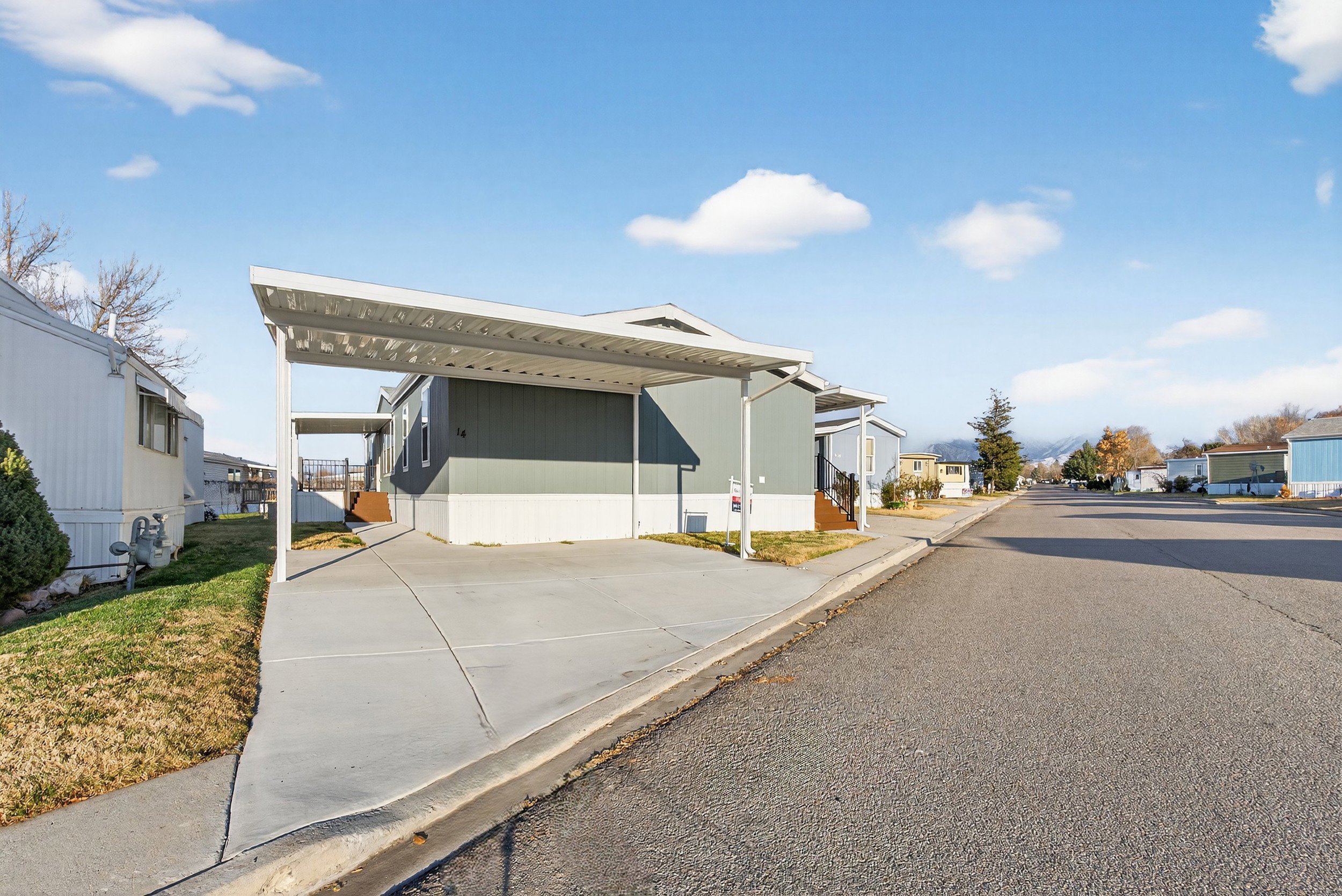 View of front of home with a residential view
