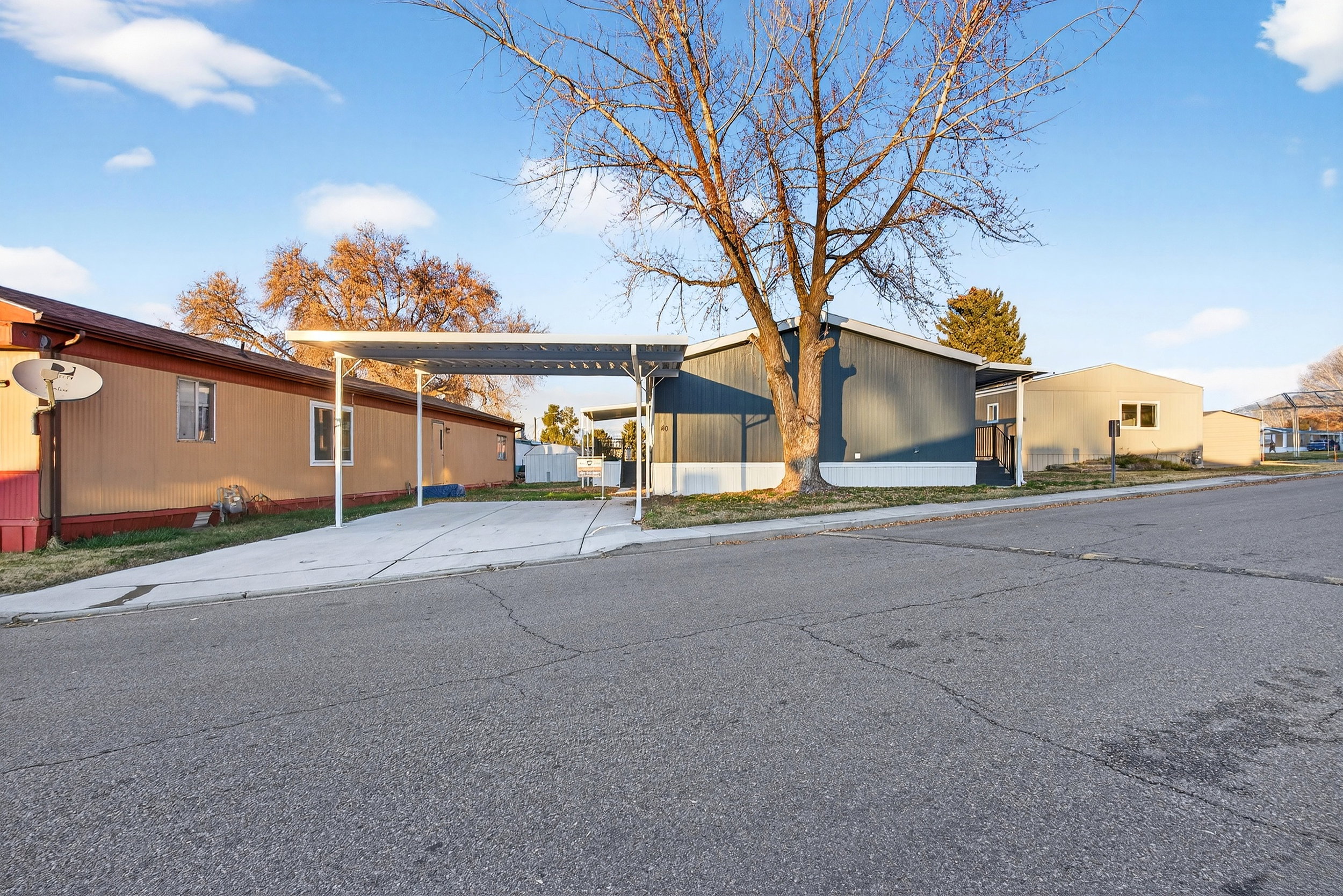 View of front of house with a carport and concrete driveway